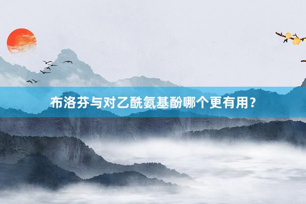 布洛芬与对乙酰氨基酚哪个更有用？